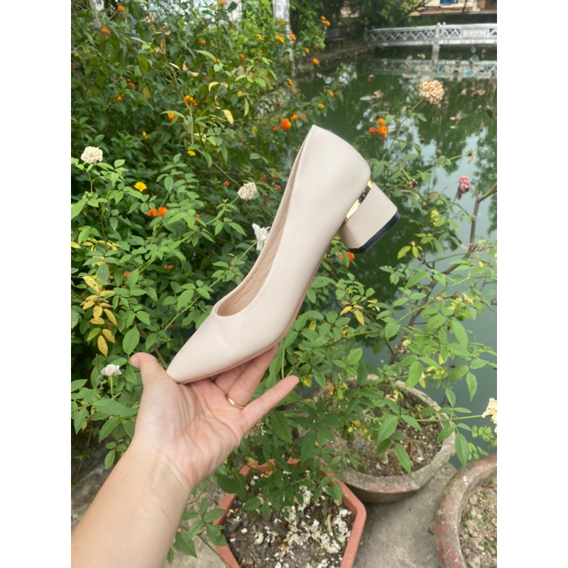 Giày cao gót 3p da mờ mũi nhọn