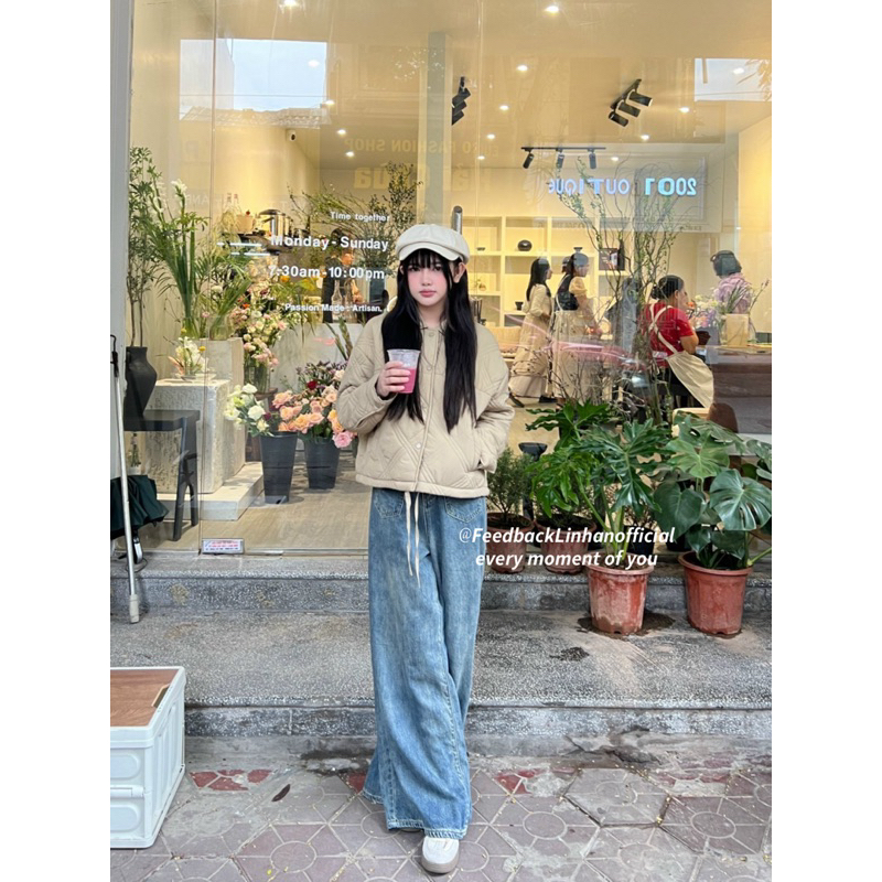 Quần jeans suông túi trước I Miss Linene 5176 🇰🇷