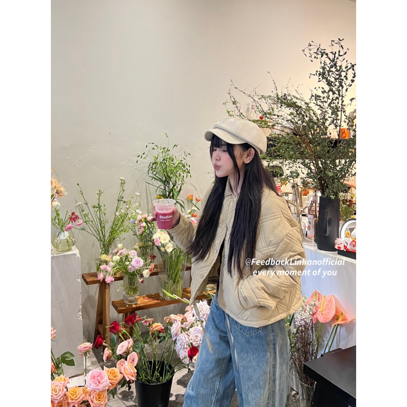 Mũ biker da STYLEKOREAN M04 // Hàng có sẵn 🇰🇷