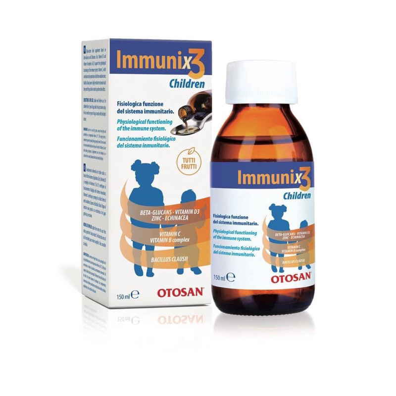 Immunix3 Children Siro tăng cường miễn dịch cho trẻ đề kháng gấp 3 với betaglucan