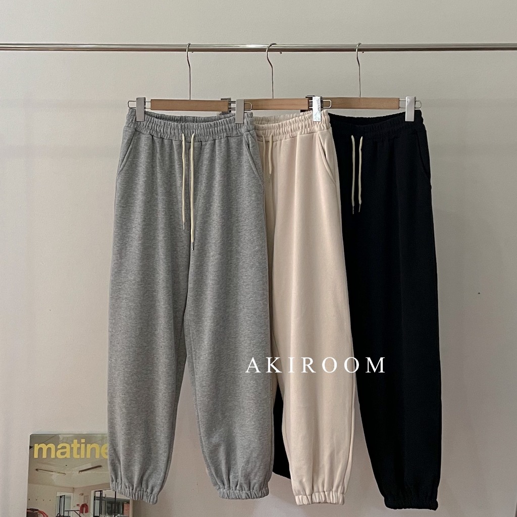 Quần jogger nỉ bông cạp chun có dây rút 60068