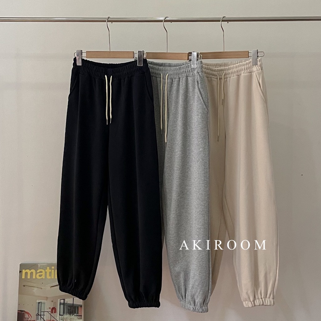 Quần jogger nỉ bông cạp chun có dây rút 60068