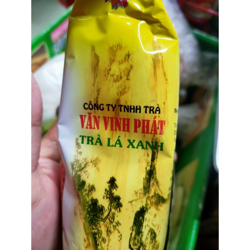 Trà lá xanh VĂN VINH PHÁT nhãn hiệu em bé