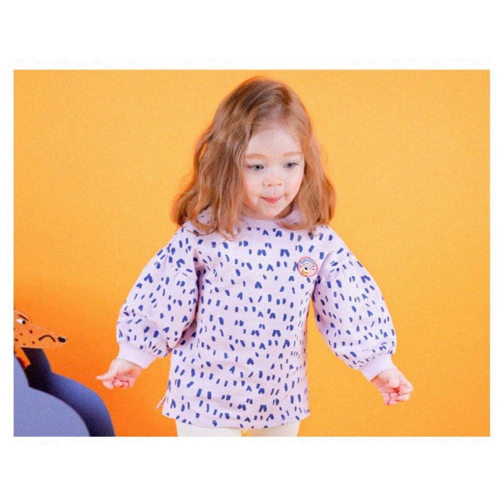 Áo nỉ da cá beo tím bé gái Moli. HA3901