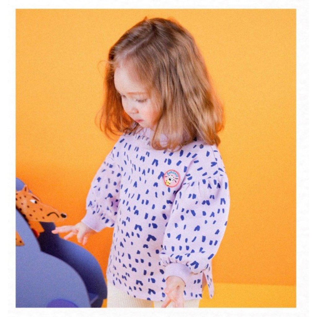 Áo nỉ da cá beo tím bé gái Moli. HA3901
