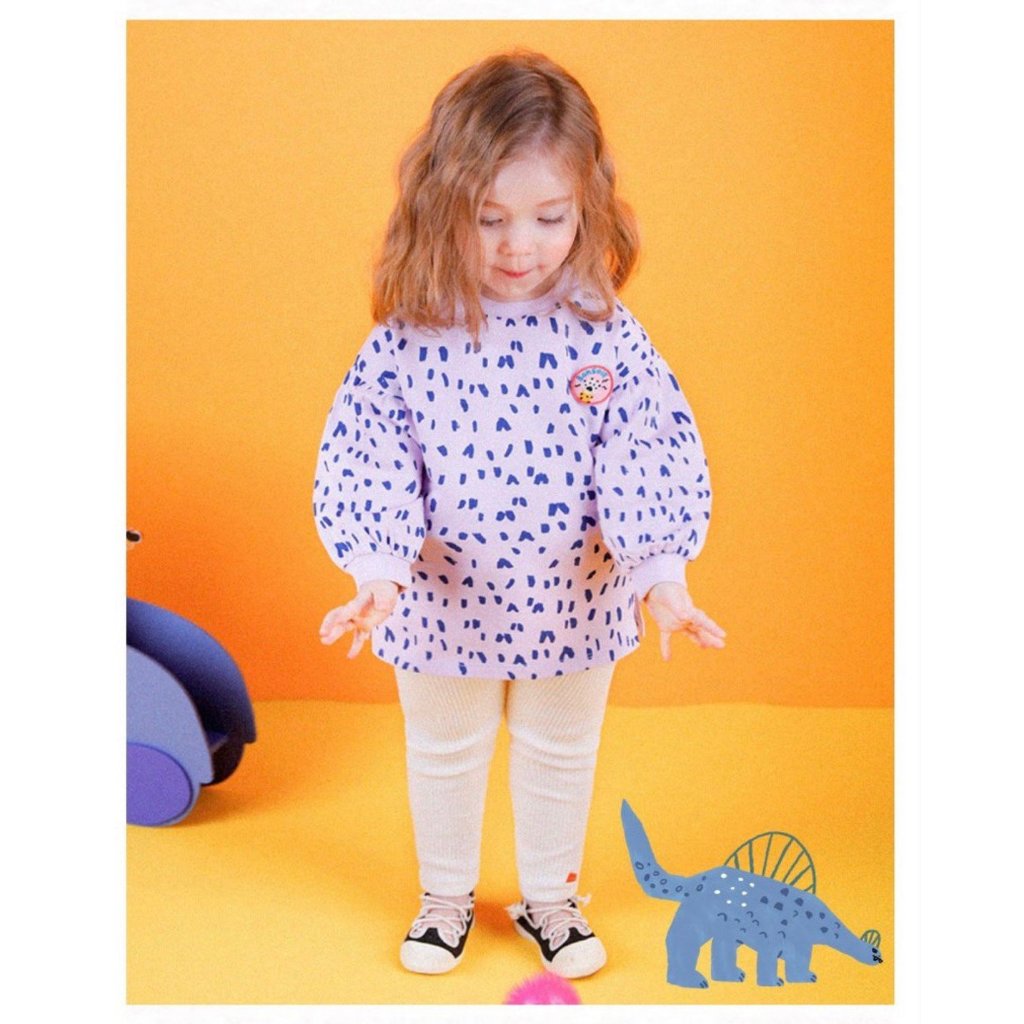 Áo nỉ da cá beo tím bé gái Moli. HA3901