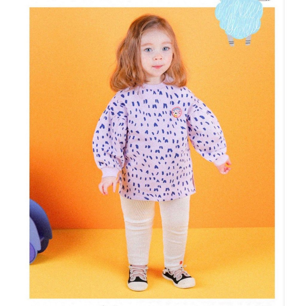 Áo nỉ da cá beo tím bé gái Moli. HA3901