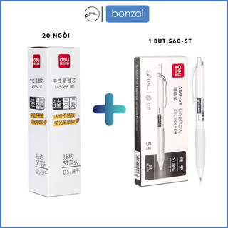 COMBO 20 Ngòi Deli Tặng Ngay 1 Bút S60-ST Đen