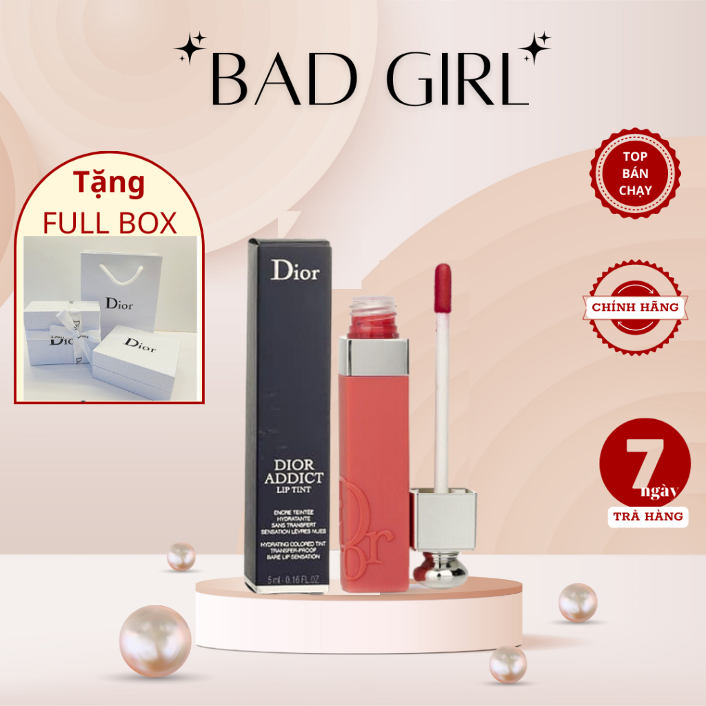 Son kem Dior Addict Lip Tint kem lì fullsize 5ml chính hãng cao cấp