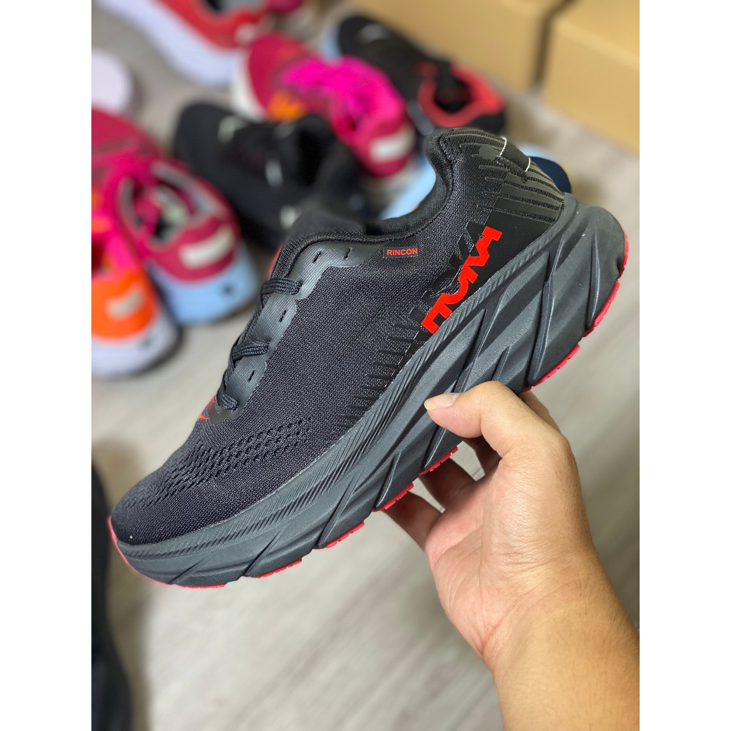 GIÀY CHẬY BỘ Hoka ĐỎ ĐEN- Giay Tập Gym Dành Cho Cả Nam Và Nữ