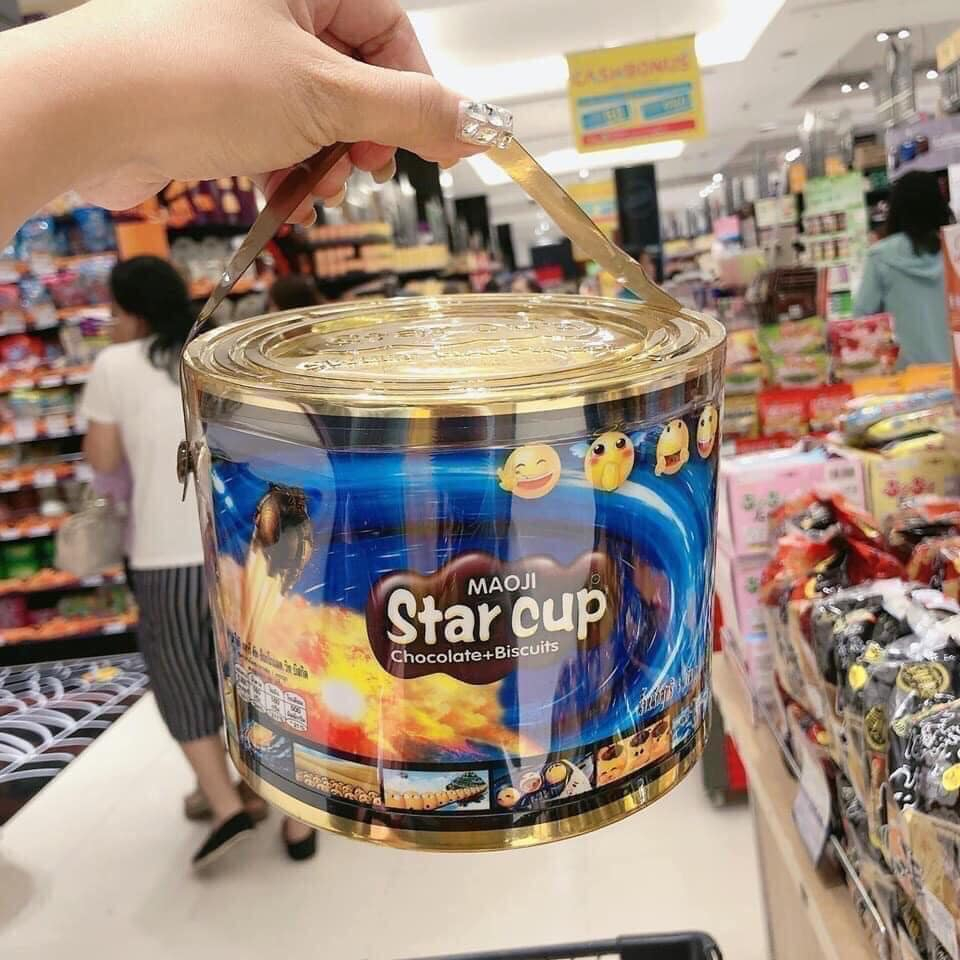 Bánh Quy Viên Chấm Kem Socola STAR CUP MaoJi THÁI LAN