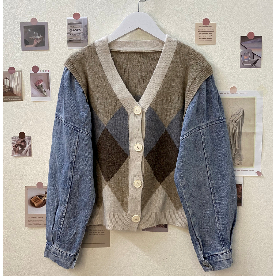 Áo khoác len Cardigan 2Hand dáng ngắn nhiều mẫu mã-L2