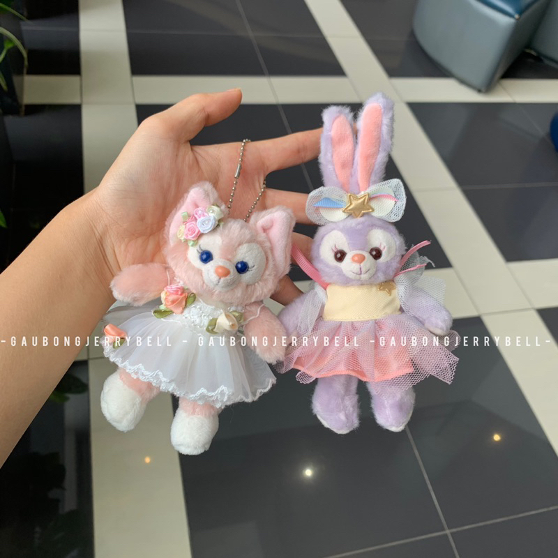 Keychain gấu bông cáo LinaBell, thỏ Stellalou mặc váy công chúa siu xinh