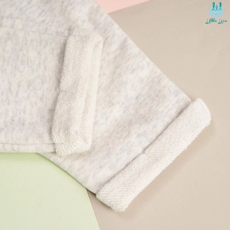 Quần nỉ gập gấu Littelove cho bé trai bé gái