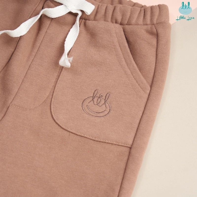Quần nỉ gập gấu Littelove cho bé trai bé gái