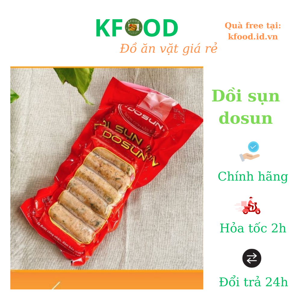 👉Dồi sụn nướng Dosun gói 500g 10 chiếc