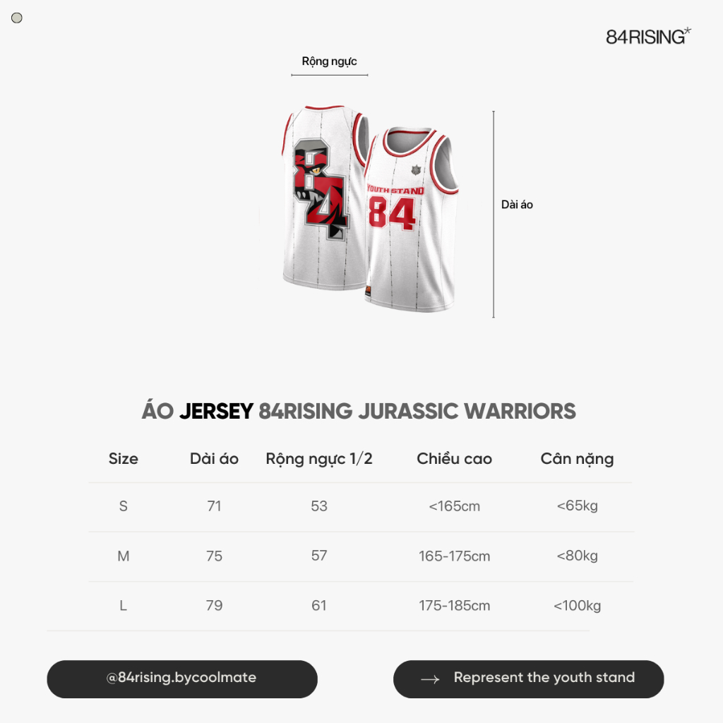 Áo bóng rổ jersey 84RISING Jurassic Warriors - THƯƠNG HIỆU 84RISING