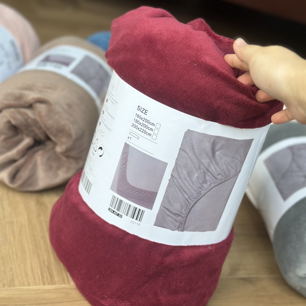 Ga giường chất liệu nhung tuyết IKEA siêu êm ái