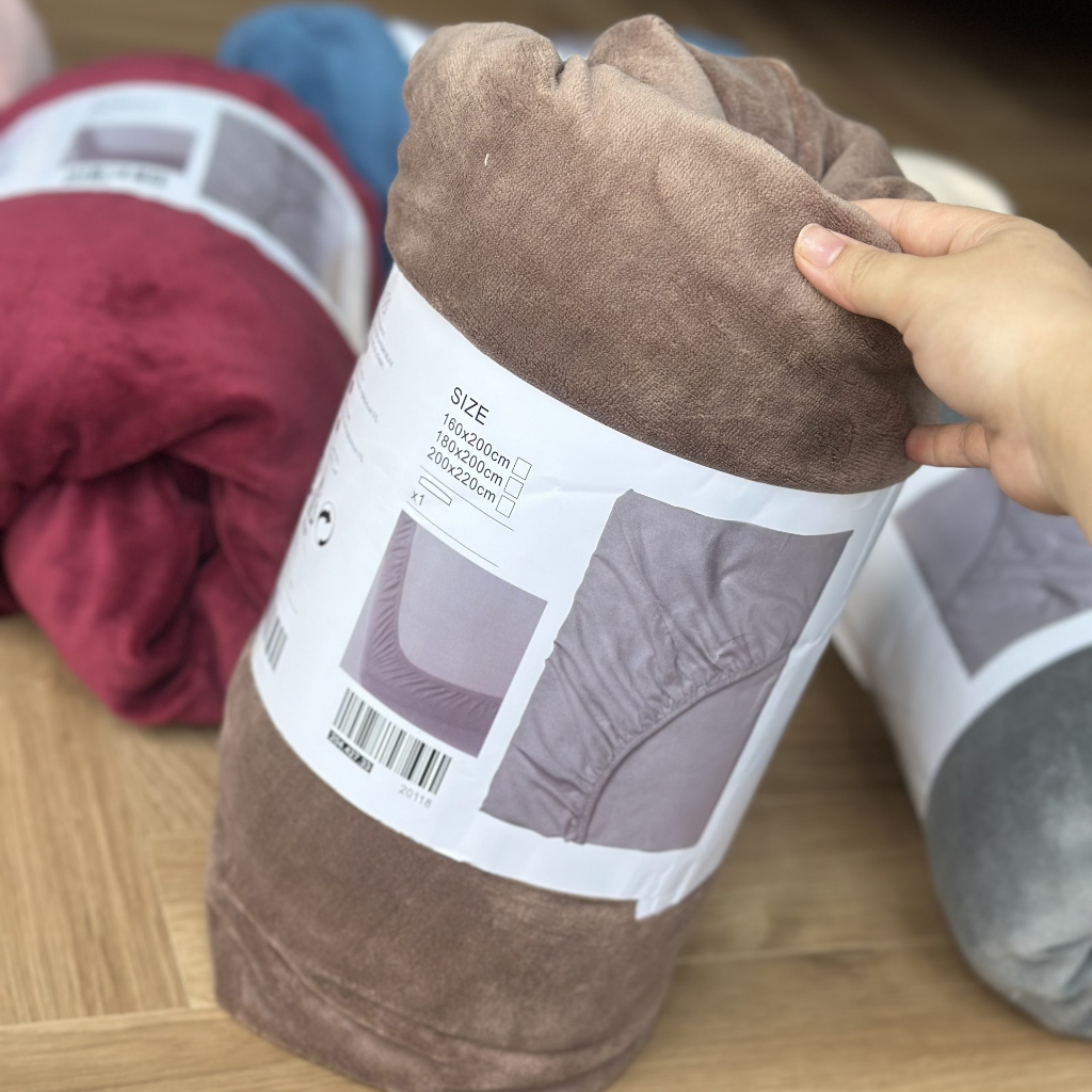 Ga giường chất liệu nhung tuyết IKEA siêu êm ái