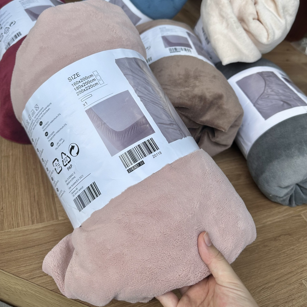 Ga giường chất liệu nhung tuyết IKEA siêu êm ái