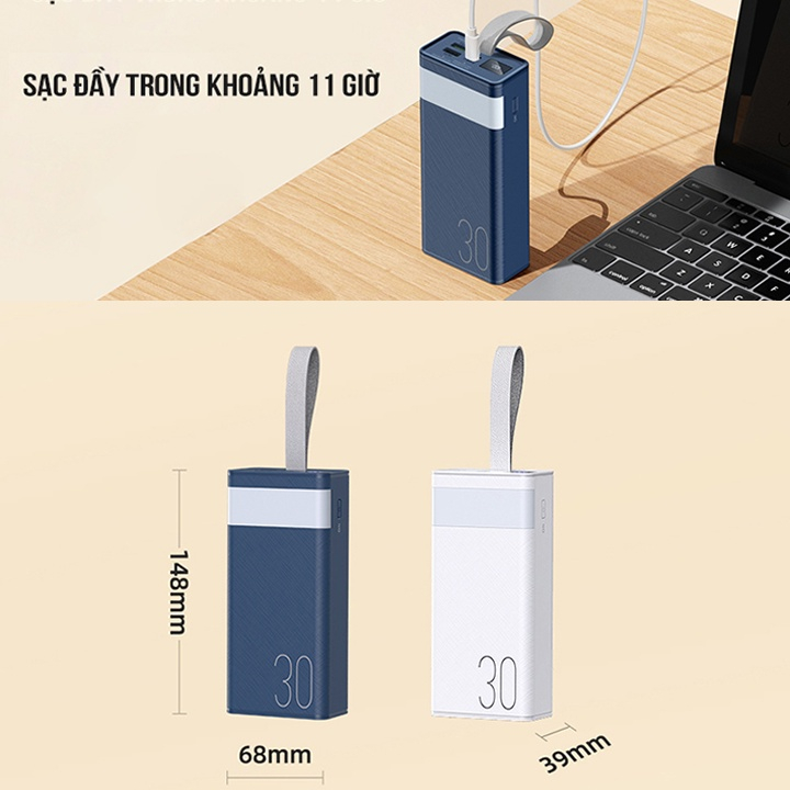 Pin Sạc Dự Phòng 30000mAh 22.5W Remax RPP-320 - Sạc Nhanh PD 20W - Sạc Nhanh 3 Thiết Bị Cùng Lúc - Hàng Chính Hãng