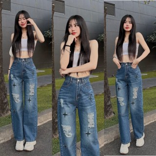  QUẦN JEANS SUÔNG THÊU THÂN TRƯỚC HOT TREND LANVYSHOP MS 290 