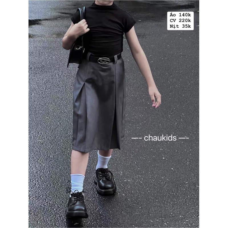 Set chân váy kèm thắt lưng cho bé