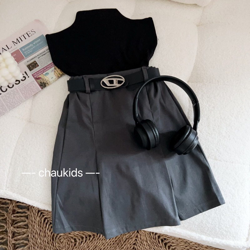 Set chân váy kèm thắt lưng cho bé