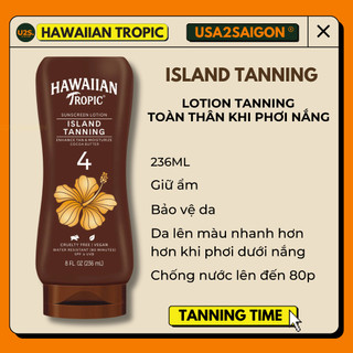 Lotion phơi da nâu chống nắng HAWAIIAN TROPIC SPF 4 -Tanning Lotion Sunscreen Hawaiian Tropic SPF 4