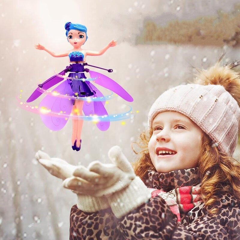 khiển từ xa Đồ chơi bay cảm ứng bằng tay họa tiết công chúa Frozen Đèn LED nhiều màu sắc Đồ chơi cho bé gái Cô tiên biết