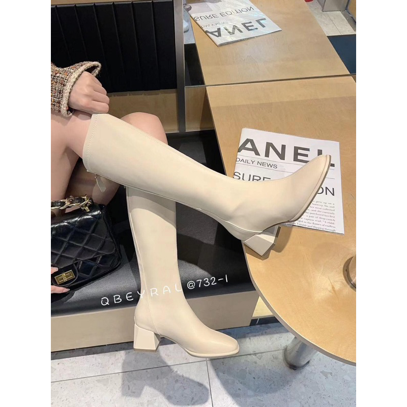 Boots gối khoá sau 5p - Bunny Shoes