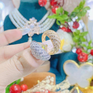 Nhẫn đính đá tấm sang chảnh đi chơi đi tiệc cho nữ Kami trang sức NVk11