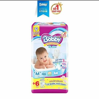Tã dán Bobby size M 76 miếng, M 46 miếng (6 - 11 kg), L 68 miếng (9-14kg)