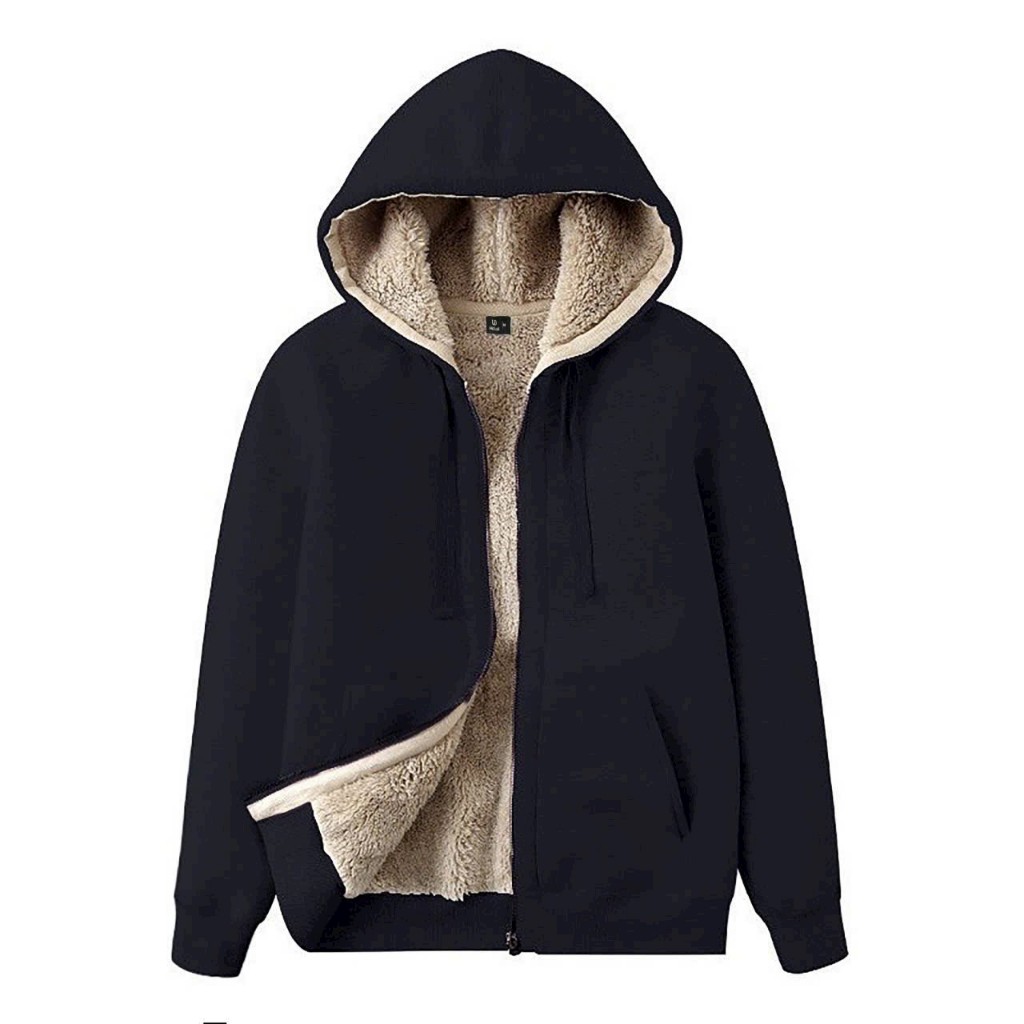 Áo khoác nỉ lót lông cừu nam nữ dày dặn ấm áp, áo khoác hoodie nam nữ phong cách thời trang thể thao MANXURY