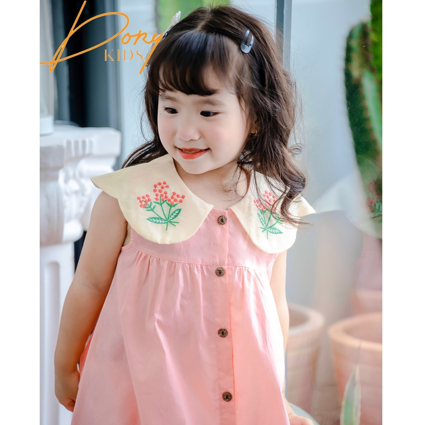 Váy cho bé gái 8kg đến 40kg YOYOKIDS, chất liệu cotton cao cấp kiểu dáng babydoll thoải mái cho bé vui chơi cafe