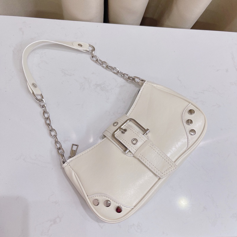 Túi đeo chéo đeo vai dây phối xích 2 góc 3 đinh mẫu mới