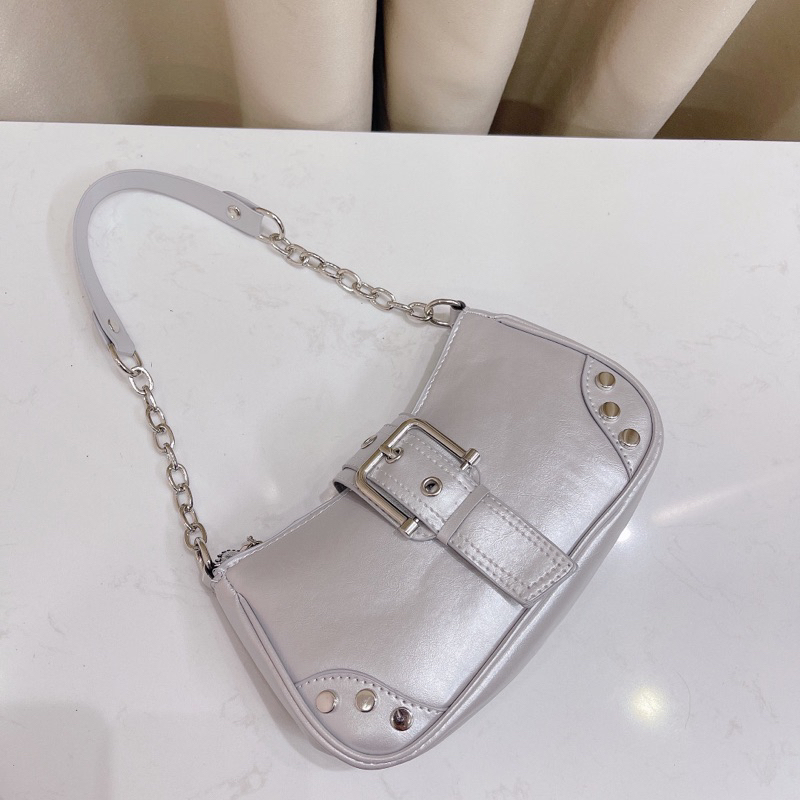 Túi đeo chéo đeo vai dây phối xích 2 góc 3 đinh mẫu mới