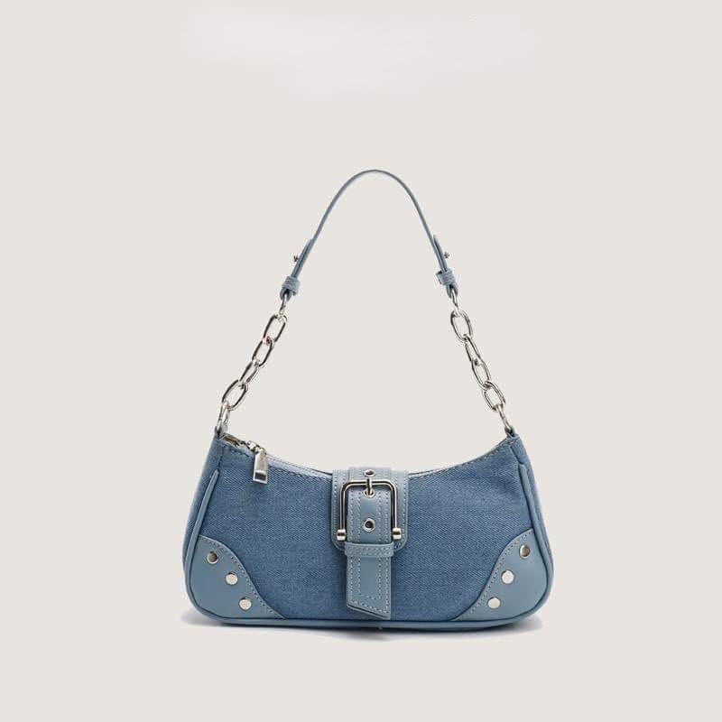 Túi đeo chéo đeo vai dây phối xích 2 góc 3 đinh mẫu mới