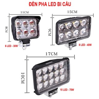 Đèn pha led ánh sáng trắng 12V bi cầu siêu sáng gắn ô tô – xe nâng - đèn trợ sáng xe tải