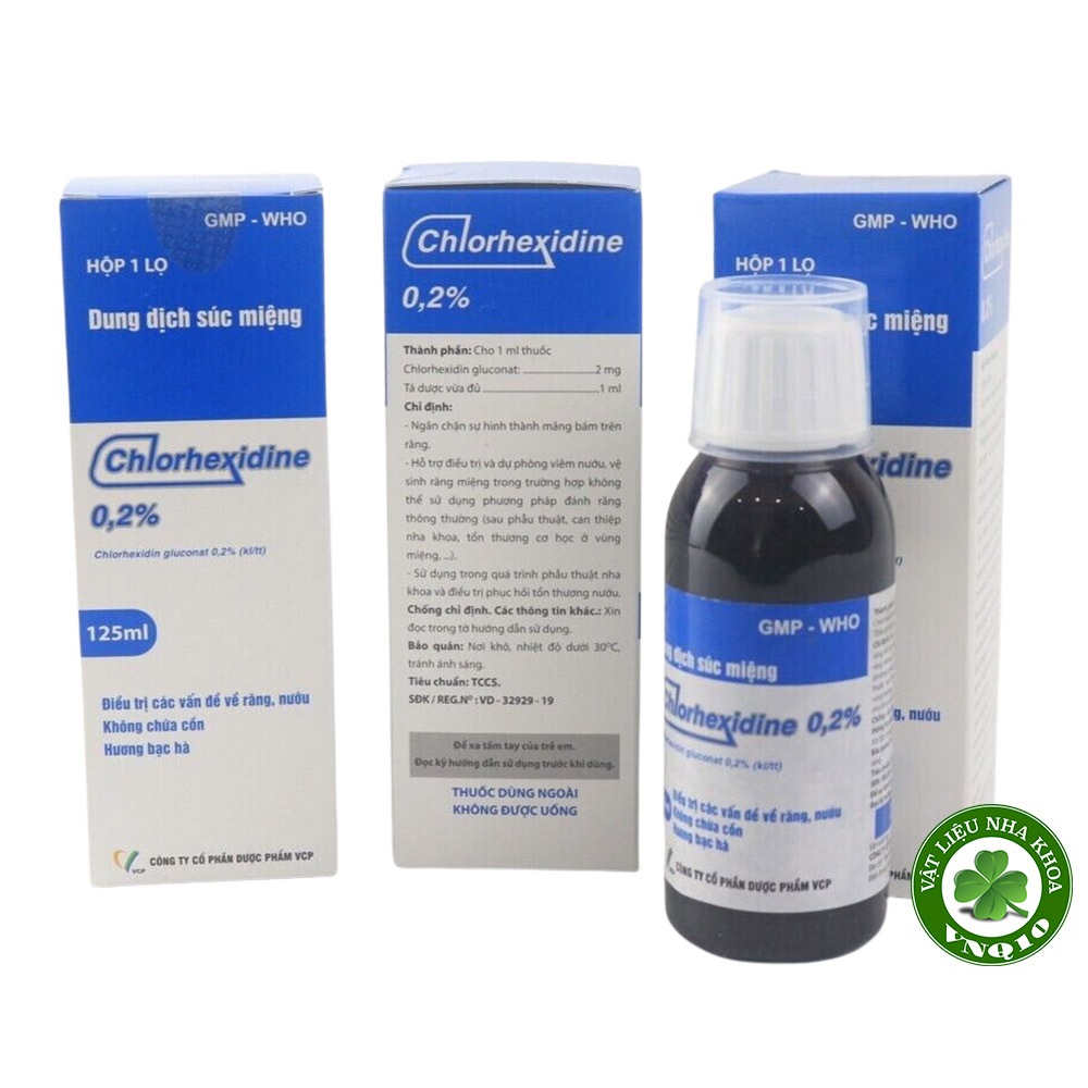 Nước súc miệng CHLORHEXIDINE 0.2% VCP - Chai 125ml