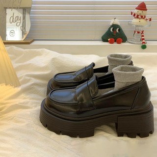 Giày loafer KICHI (CÓ SẴN) cổ thấp đế răng cưa đế cao 6.5cm Giày lười chất da trơn cực kỳ tôn dáng giày đốc oxford M21