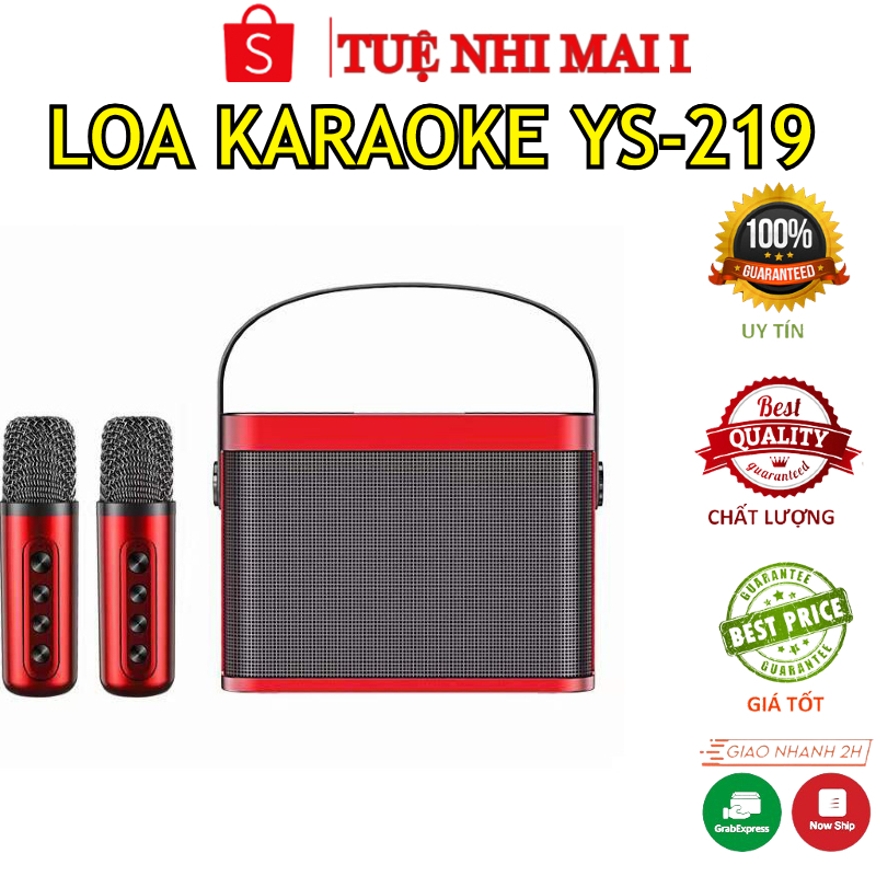 Loa Bluetooth Karaoke YS219 - Công Suất 45W , Kèm 2 Mic Hát - Âm Thanh Sống Động , Thiết Kế Đẹp ( Bảo Hành 2 Năm )