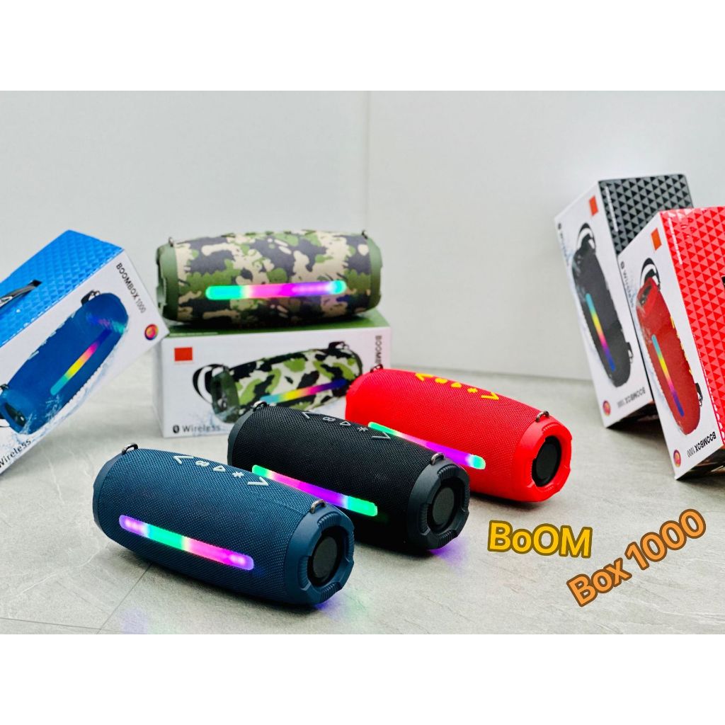 Loa Bluetooth Boombox 1000 Thế Hệ Mới Bass Mạnh Âm Thanh Lớn Cực Đỉnh Bluetooth 5.2, Thiết Kế Cực Đẹp Bảo Hành 12 Tháng