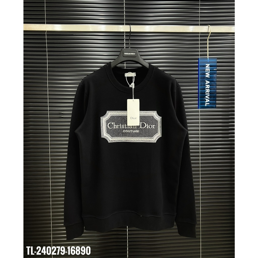 🔥Hot🔥Áo nỉ Dior thêu bảng thiết kế hot trend Nam Nữ Thu Đông 2023