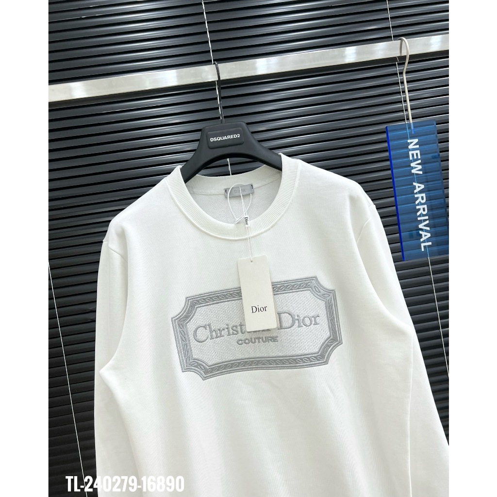 🔥Hot🔥Áo nỉ Dior thêu bảng thiết kế hot trend Nam Nữ Thu Đông 2023