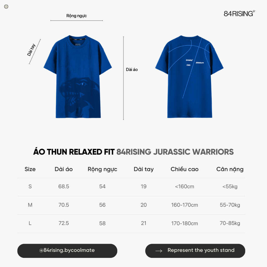 Áo thun oversize 84RISING Jurassic Warriors - THƯƠNG HIỆU 84RISING