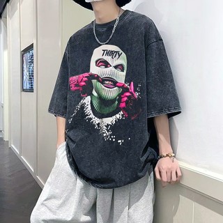 Áo thun Loang THYRTY unisex Local brand - Áo phông wash đen Ullzang tay lỡ nam nữ 100% Cotton.