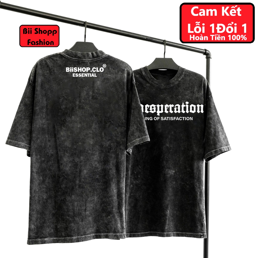 Áo Thun Loang đen OF / Áo Phông OF wash 100% cotton Local brand basic form rộng - tay lỡ - unisex.