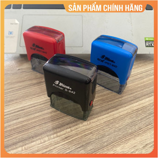 Khắc dấu tên hiệu Shiny S842 chính hãng, sử dụng cho tên ngắn tối đa 2 dòng - Kích thước 37 x 14mm