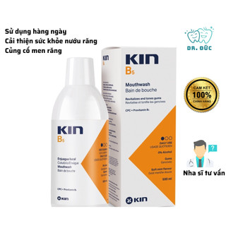 Nước súc miệng KIN B5 Làm sạch mảng bám và phục hồi nướu răng chai 500ml